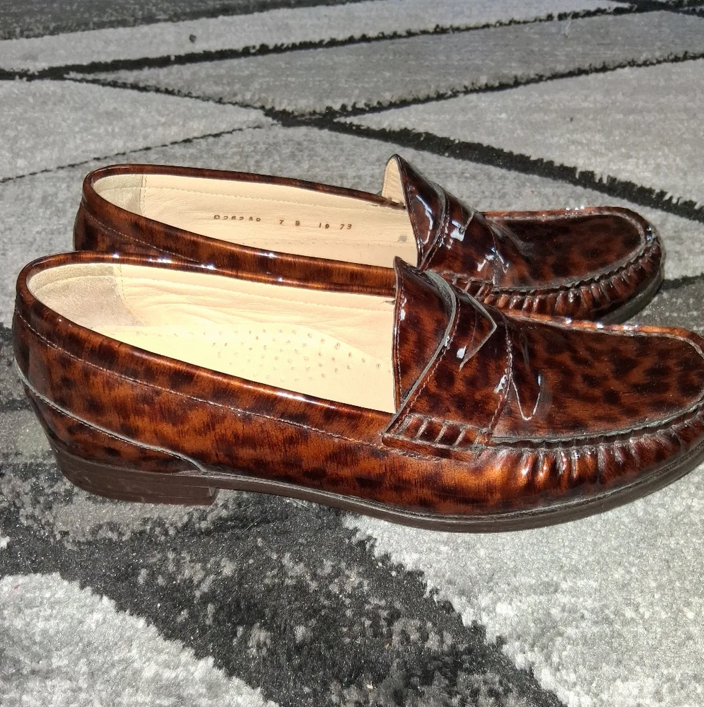 Cole Haan Leopard Tortoise Print Loafers - Picture 11 of 15